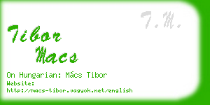 tibor macs business card